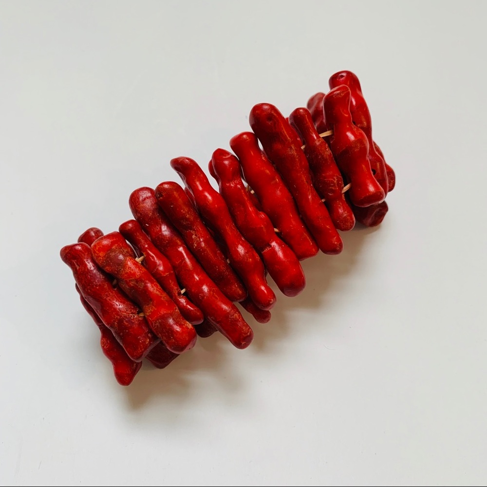 Stretchy Coral Cuff Bracelet